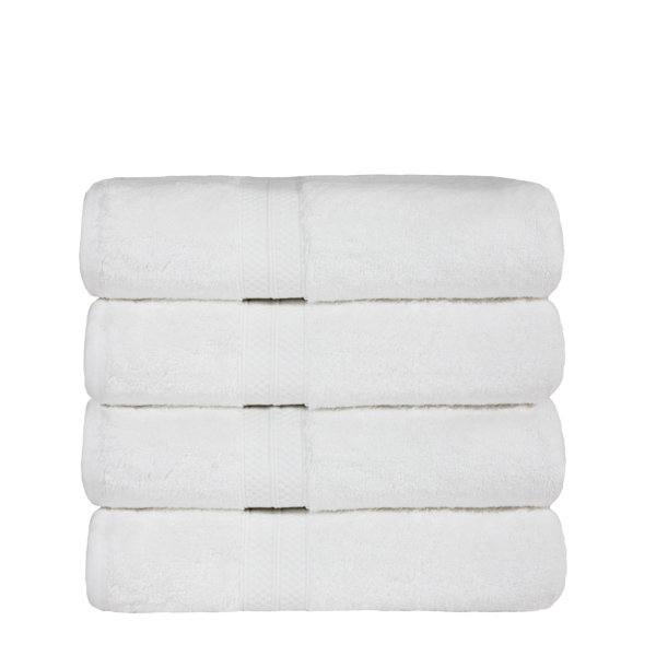 Haus & Home Indigo 4 Piece Bath Towel Set, Rayon From Bamboo and Cotton